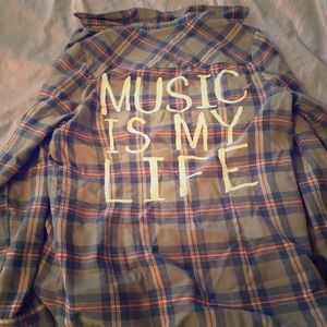 Plaid button Down sweater